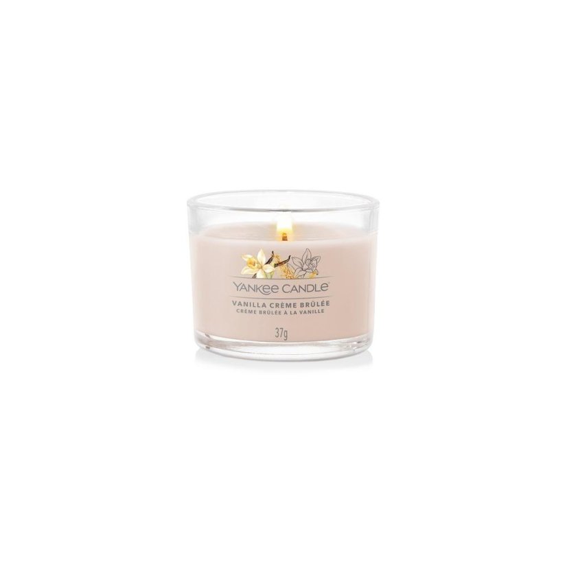 Świeczka Yankee candle wotywna w szkle, Vanilla Créme Brulée