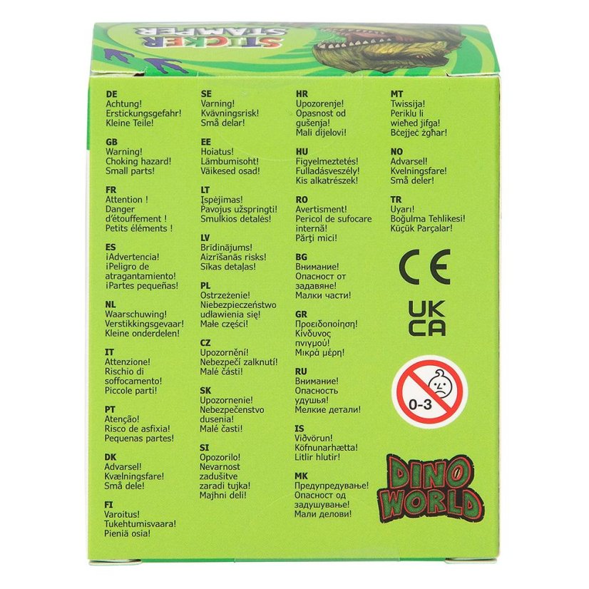 Stamp for Dino World stickers, 160 green stickers