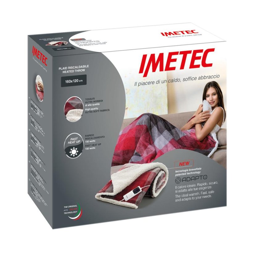 Heizdecke Imetec Adapto Tartan 16715 rot