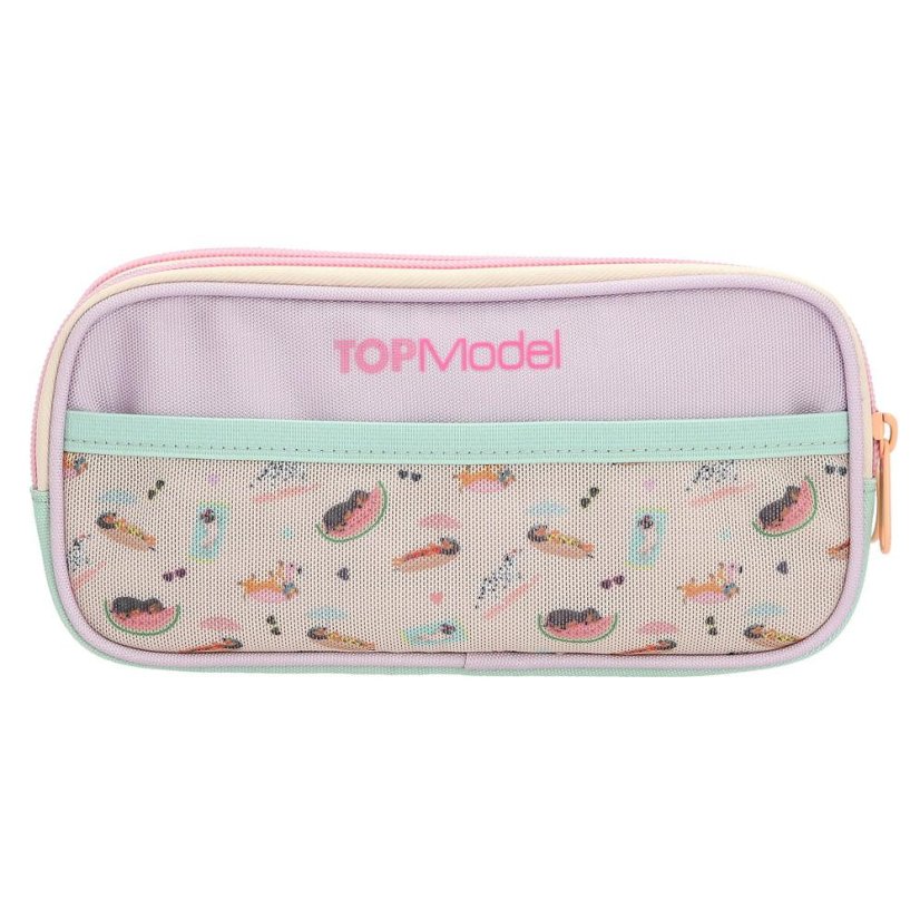 Top Model Sunny Dog Two-Compartment Pencil Case