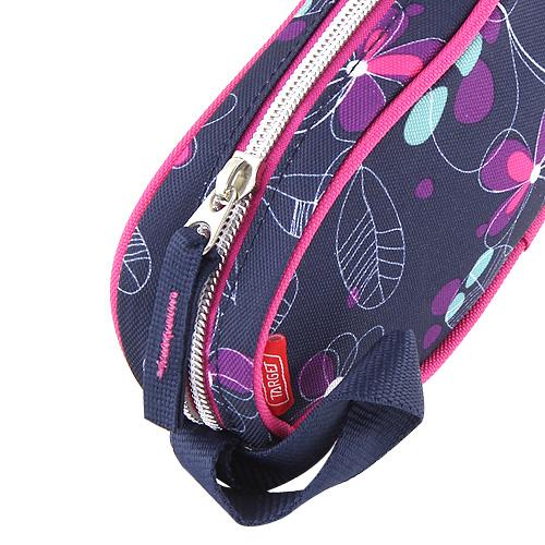 Target Oval 1 Zip Flowers School Pencil Case 17493