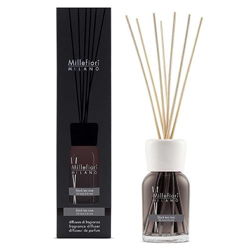 Millefiori Milano Natural Diffuser, Black Tea Rose, 100 ml