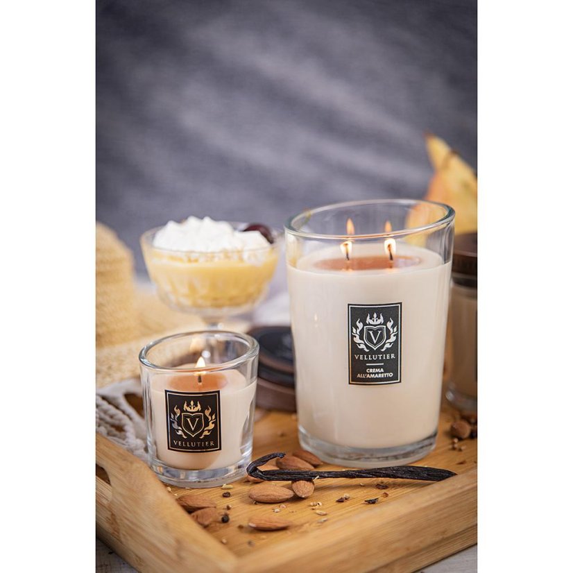 Świeca Vellutier duża, Crema All’Amaretto
