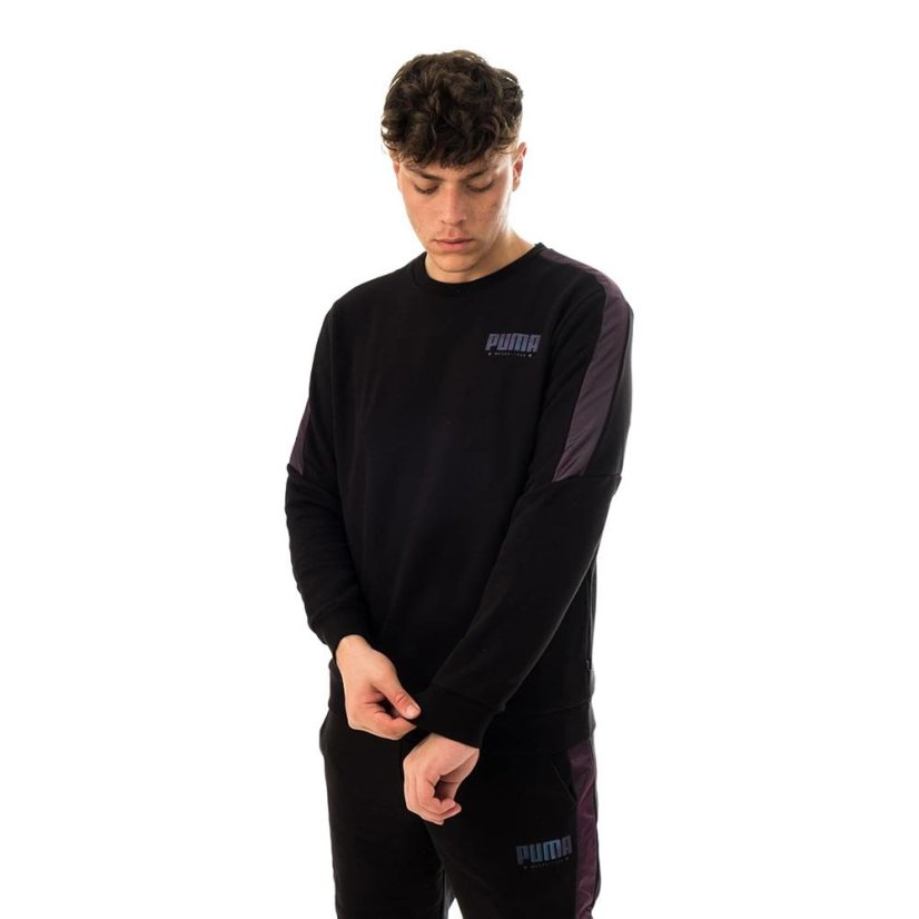 Puma Cyber Crew férfi pulóver - Szín: Fekete, Méret: S