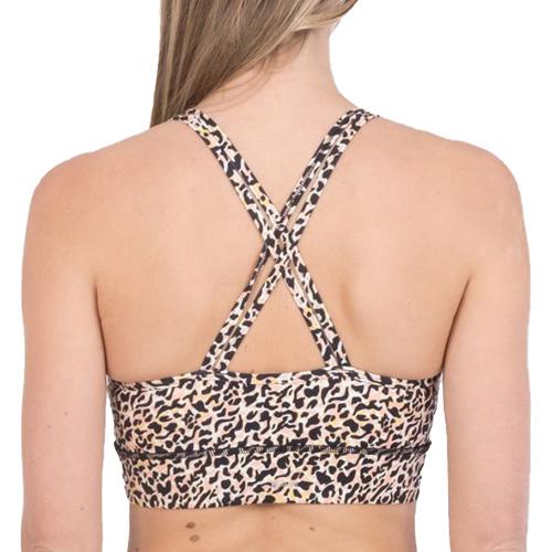 Hurley Impact CB Sports Bra - Color: Brown, Size: L