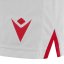 Macron Tempel Fußballshorts - Farbe: Weiß/Rot, Größe: XXS