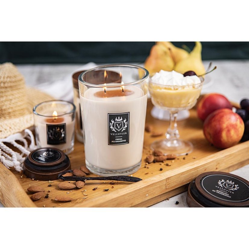 Kerze Vellutier klein, Crema All’Amaretto