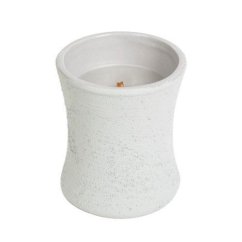 Kerze WoodWick Ceramic Vase, Wood Smoke