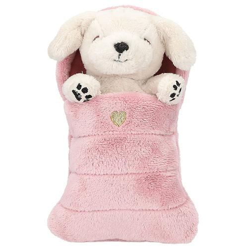 Plüschhündchen Top Model in rosa Schlafsack