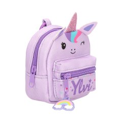 Ylvi Mini-Rucksack mit Schreibutensilien, lila Einhorn