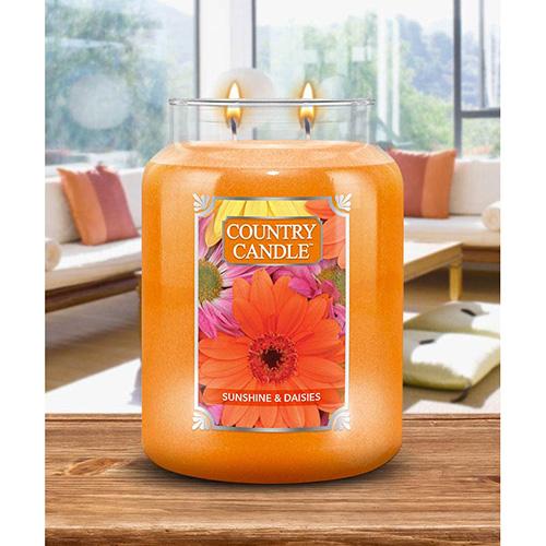 Country Candle große Kerze, Sunshine & Daisies