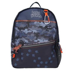 Kinderrucksack Dino World mit Karabinerhaken und Dinosaurier-Anhänger