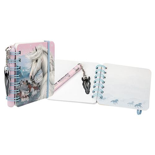 Miss Melody notebook, large white horse