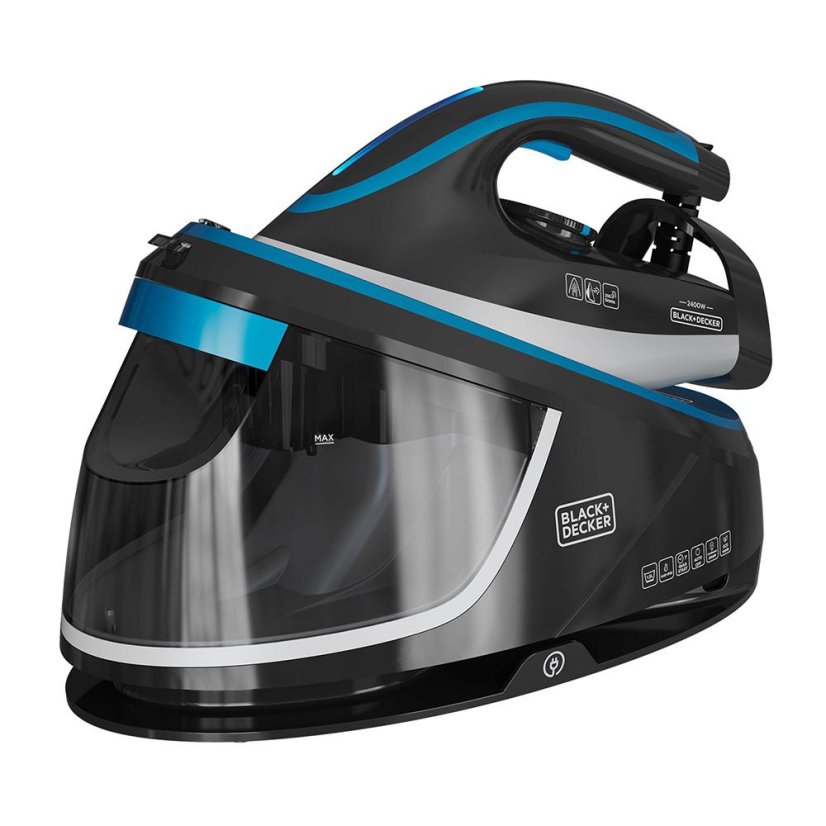 Black+Decker BXSS2401 Steam Station, Black and Blue