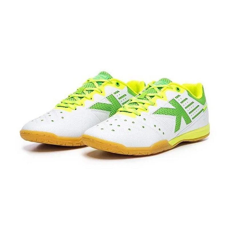 Sálová obuv Kelme Feline 6.0 - Barva: Bílá/zelená, Velikost: 38