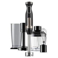 Black+Decker BXHBA1500E black-stainless steel hand blender with accessories
