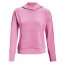 Under Armour Rival Terry Taped Hoodie für Damen - Farbe: Rosa, Größe: L