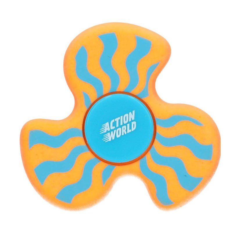 Adventure World twist-top eraser, orange and blue