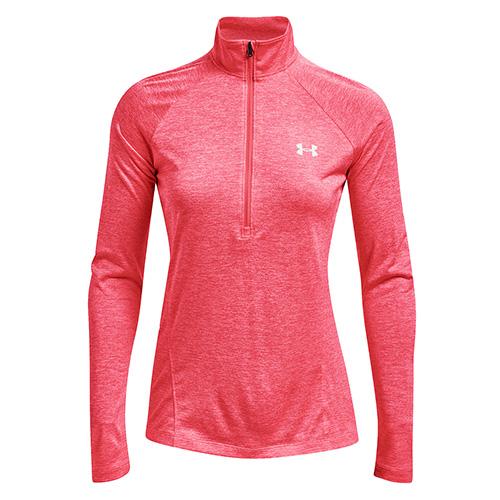 Dámske tričko Under Armour New Tech 1/2 Zip – Twist - Farba: Ružová, Veľkosť: L