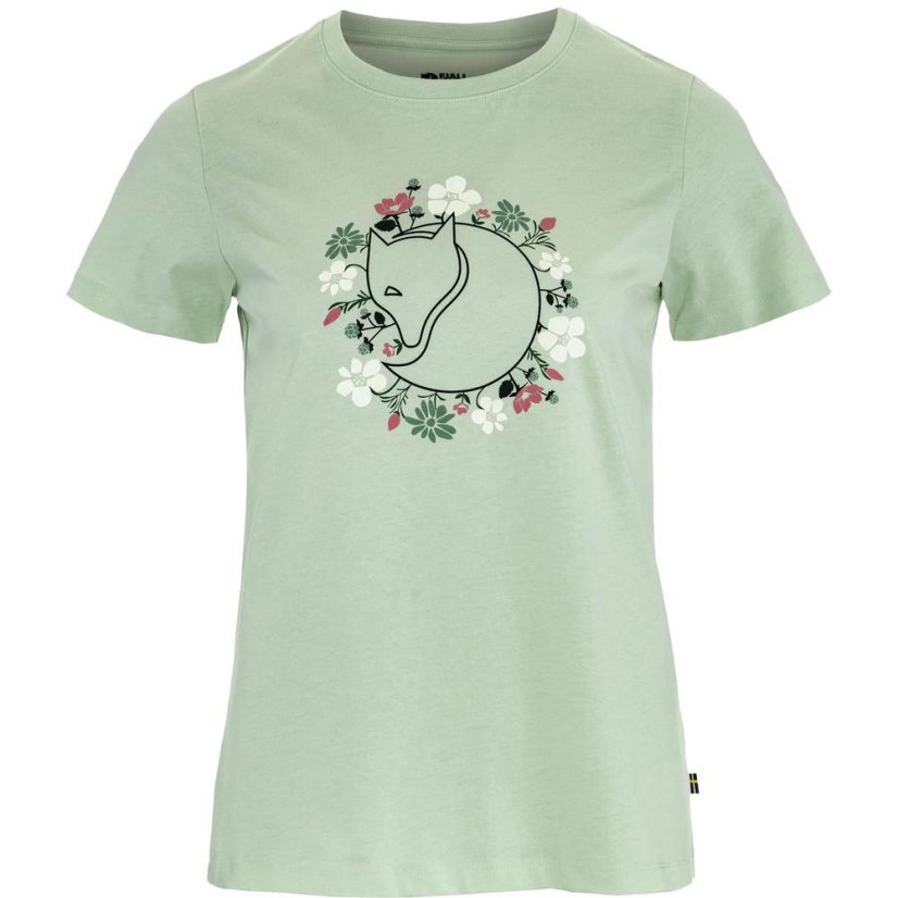 Dámské tričko Fjällräven Fjällblomster Fox T-shirt W - Farba: Zelená, Veľkosť: L