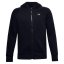 Under Armour Rival Fleece FZ Hoodie for Boys - Color: Black, Size: L