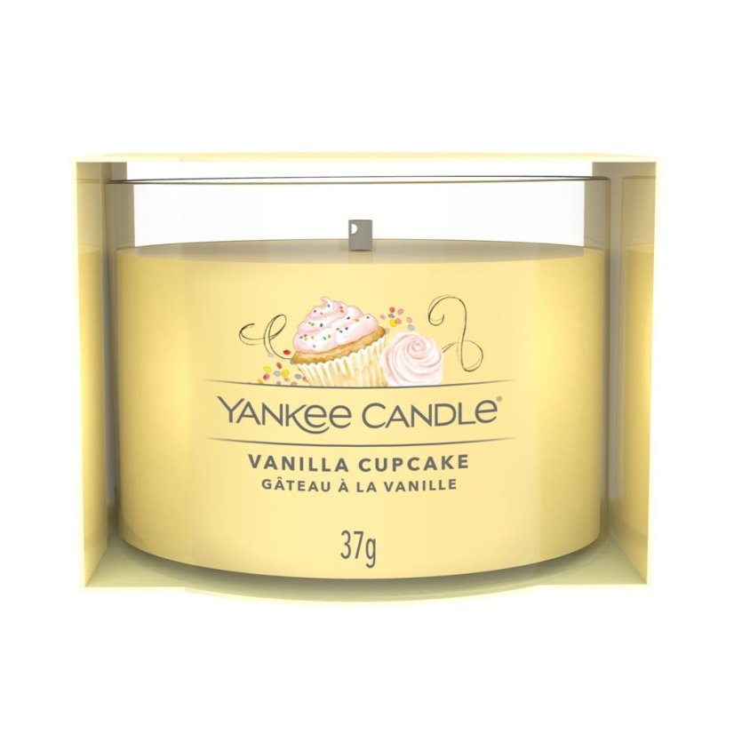 Svíčka Yankee Candle votivní ve skle, Vanilla Cupcake