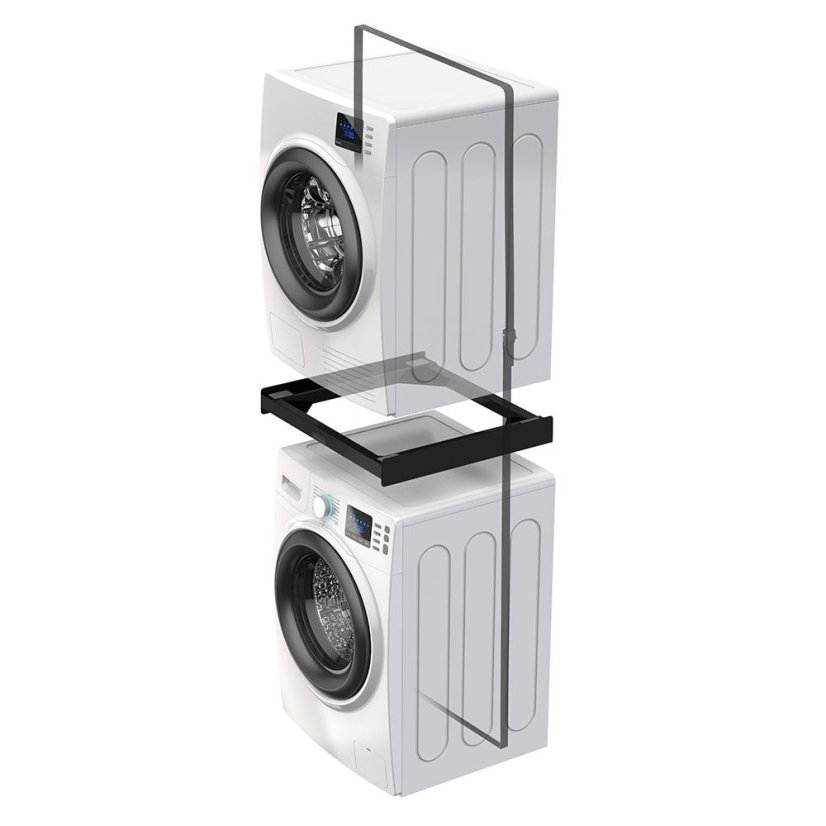 Universal spacer between washing machine and dryer Meliconi Torre Noir 656138 black