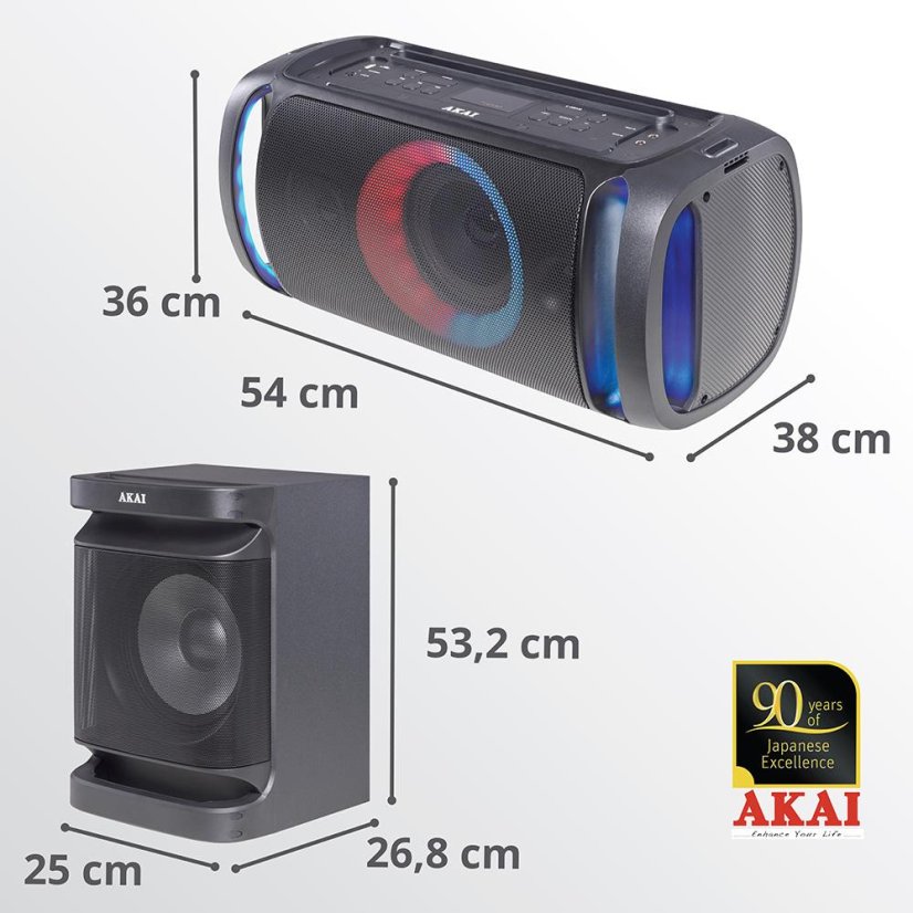 AKAI Dvojitý reproduktorový systém MX5 reproduktory