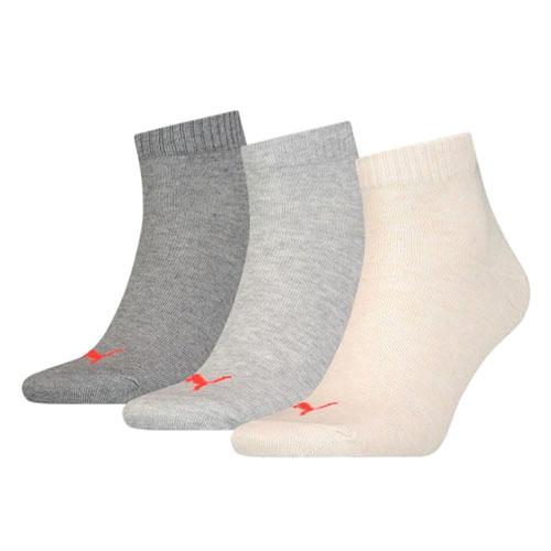 Univerzální ponožky Puma Quarter Plain 3P - Barva: Šedá, Velikost: 35/38