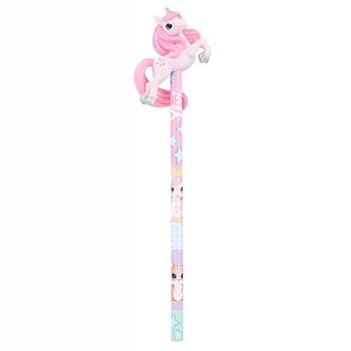 Graphitstift mit Ylvi-Einhorn-Verzierung, hellrosa