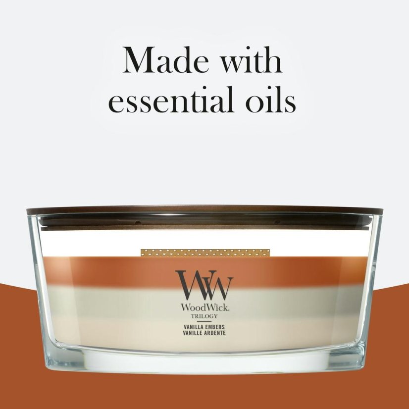WoodWick Trilogy-Kerze im Schiffsglas, Vanilla Embers