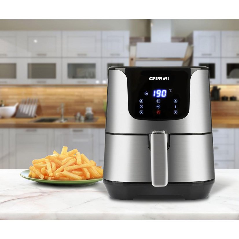 G3Ferrari Friggisano G10125 black and silver hot air fryer