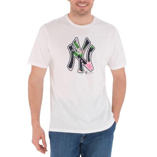 Herren-T-Shirt Hurley New York Yankees - Farbe: Weiß, Größe: S