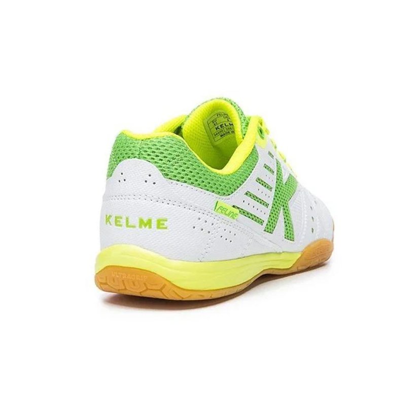 Sálová obuv Kelme Feline 6.0 - Barva: Bílá/zelená, Velikost: 38