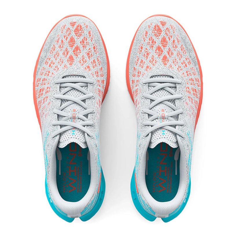 Under Armour Flow Velociti Wind 2 W running shoes - Color: White/turquoise, Size: 42