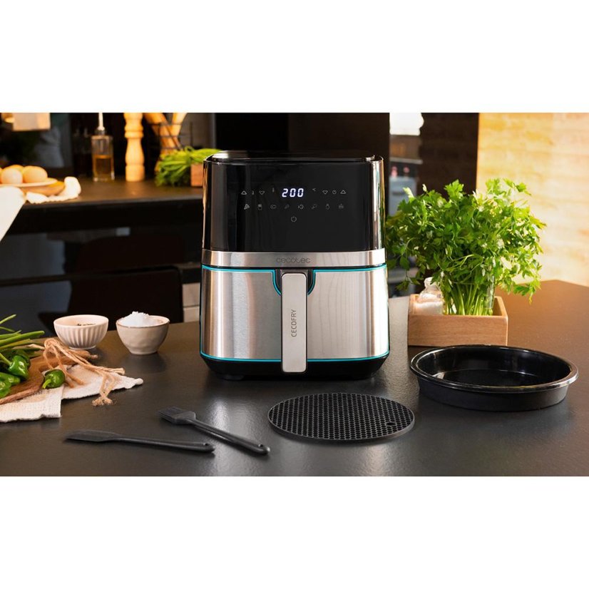 Heißluftfritteuse Cecotec CecoFry 3317 schwarz-silber