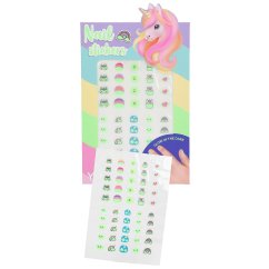 Set mit im Dunkeln leuchtenden Nagelstickern Ylvi Regenbogen