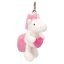 Plush unicorn keychain with Ylvi carabiner, pink heart
