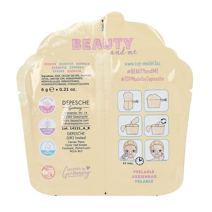 Top Model Beauty & Me Peel-Off Face Mask – Cake, June