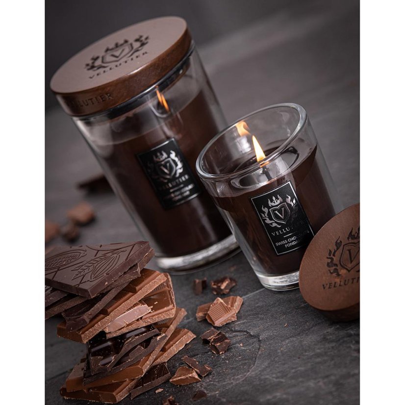 Vellutier közepes méretű gyertya, Swiss Chocolate Fondant
