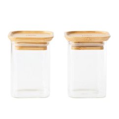 Set of 2 Pebbly PKV-047 glass jars, 240 ml