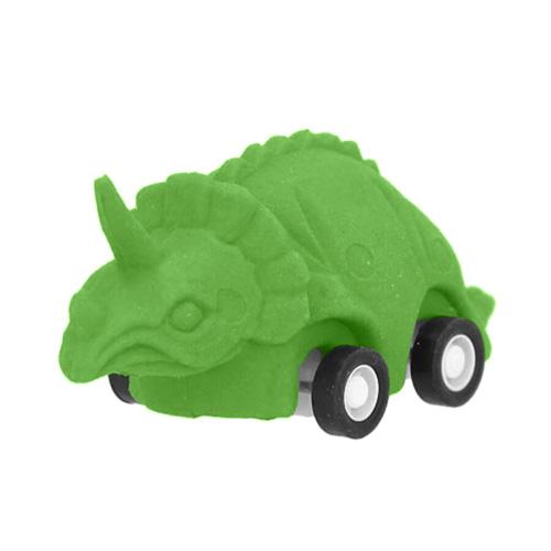 Dino World Triceratops green rubber dinosaur