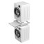 Universal spacer between washing machine and dryer with wooden shelf Meliconi Torre Green+, 656129 white