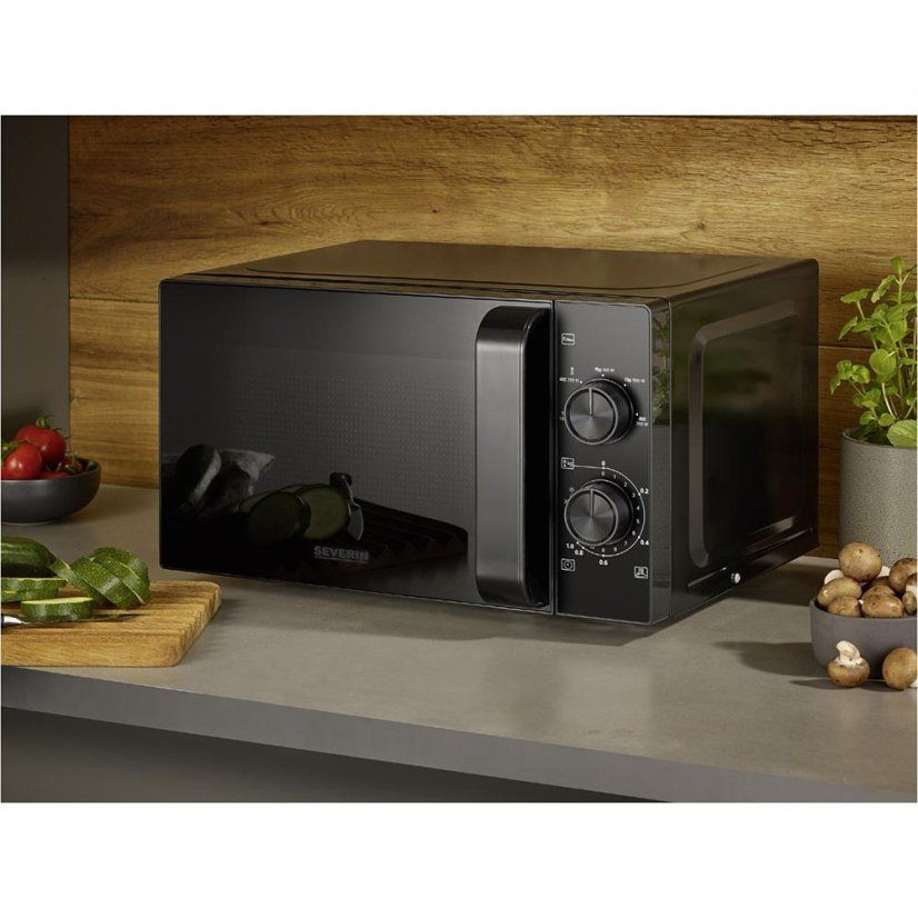 Severin MW 7790 microwave oven, stainless steel/black