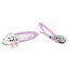 Princess Mimi hair clips, 2 pcs, Silver Cloud