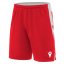 Fußballshorts Macron Tempel - Farbe: Rot/Weiß, Größe: M