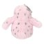 Snukis plush owl with carabiner, pink