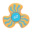 Adventure World twist-top eraser, orange and blue