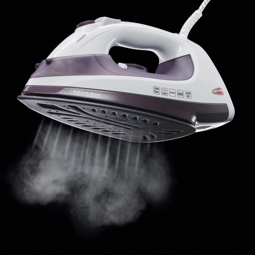 Severin BA 3210 steam iron, white and purple