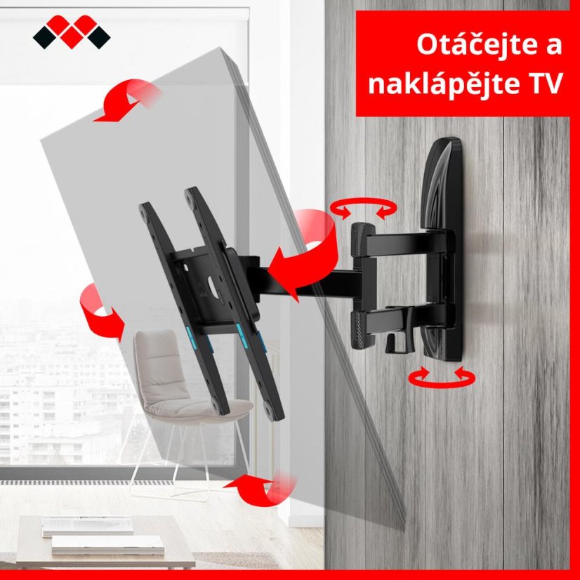 TV-Halterung (Wand/Trockenbau) Meliconi Slimstyle Plus 200 SDR 480989 schwarz
